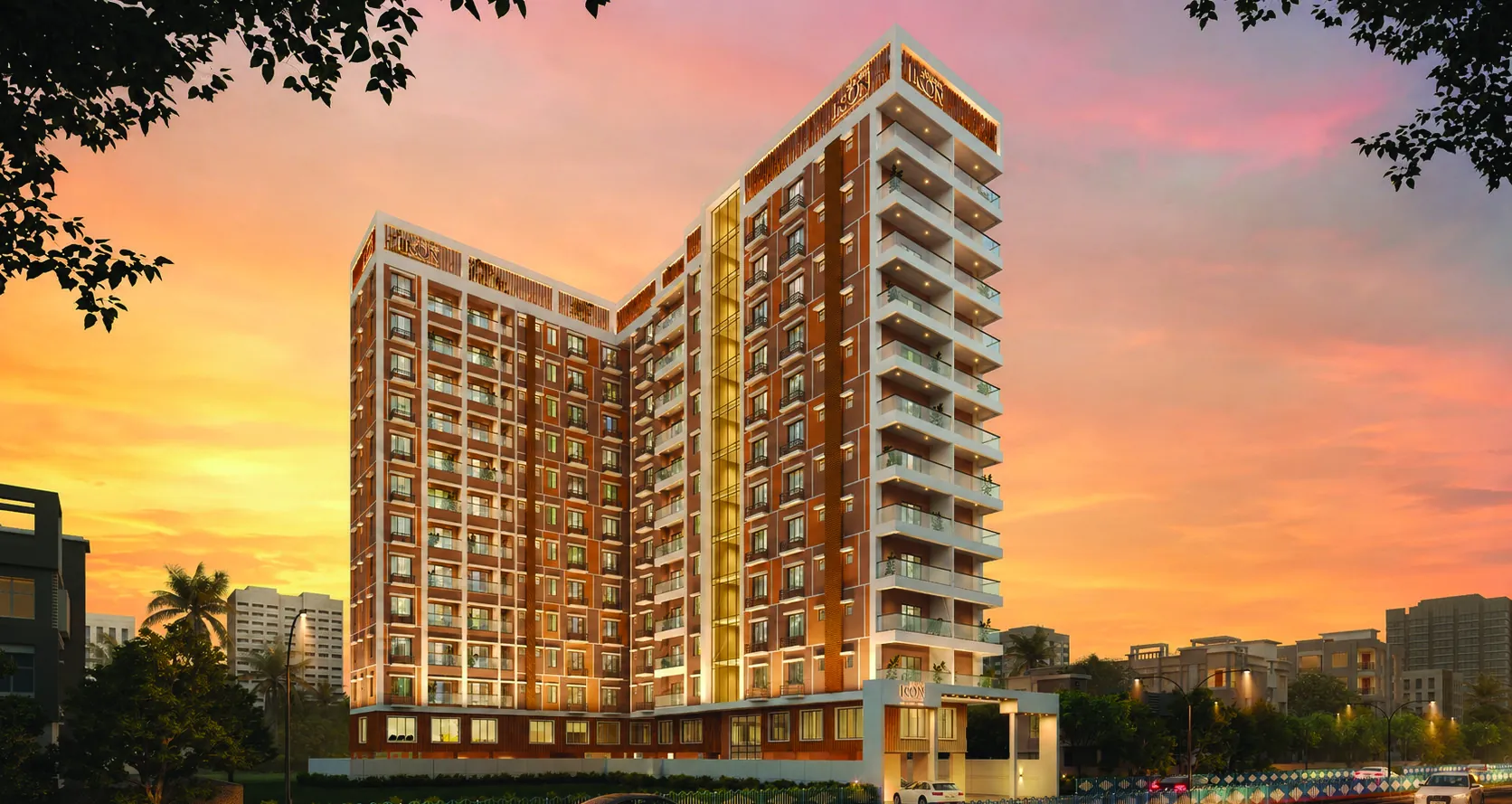 Façade at Sunset